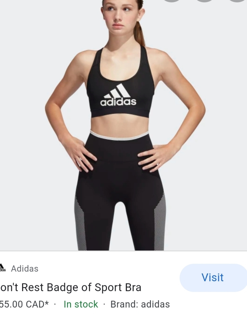 Adidas dont rest sports bra